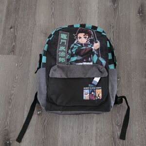 Anime Character Backpack - Black and Green